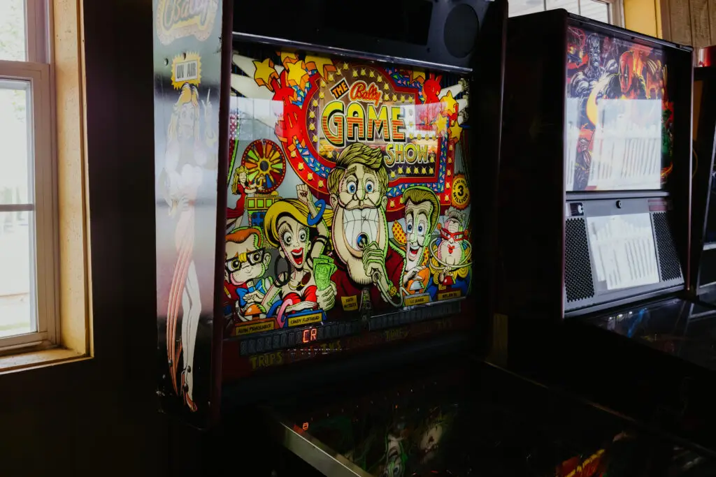 The Bally Game Show pinball machine inside the Buoy 18 arcade in Bay City, Michigan.